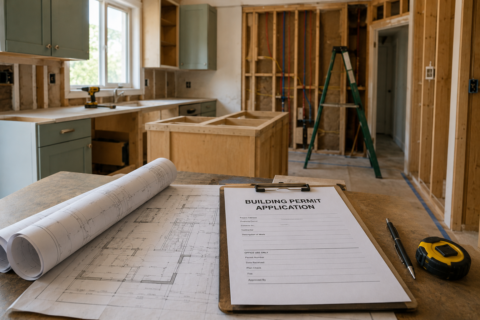 Kitchen remodel permits in Bellevue