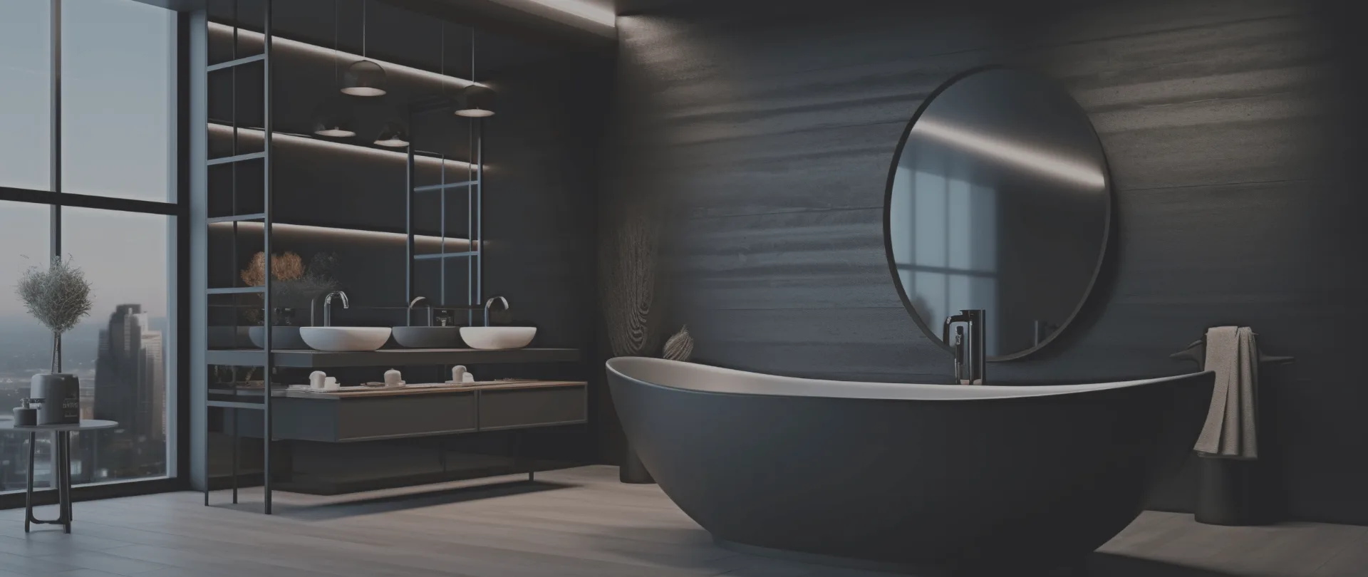 Small bathroom remodel ideas: modern bathroom renovation with sleek fixtures in a Bellevue home